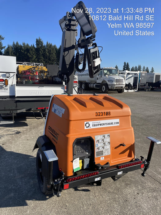 2023 Generac MLT2 Diesel, Flex Switch 120V Input, Powerzone Controller, (4) 320W LED Lights, 4kW Generator, 39.9 Gal Fuel Tank, 2" Ball, T3