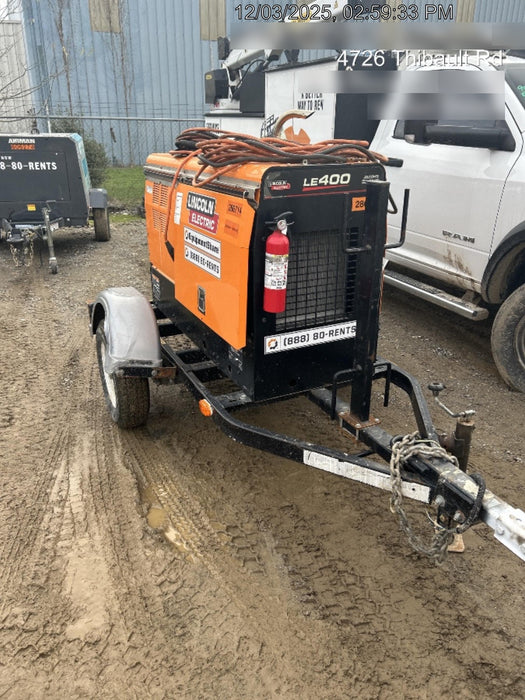 2022 Lincoln Electric LE400 Kubota V1505, Trlr, Cable Rack, Light Kit, ES Decals, T3