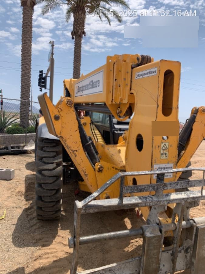 2019 JCB 510-56 74 HP w/Open ROPS, Beacon, Aux Hydraulics, Worklights, Solid Tires w/60" Carriage/Forks