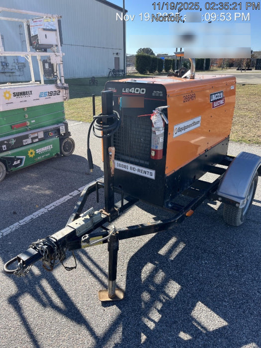 2022 Lincoln Electric LE400 Kubota V1505, Trlr, Cable Rack, Light Kit, ES Decals, T3