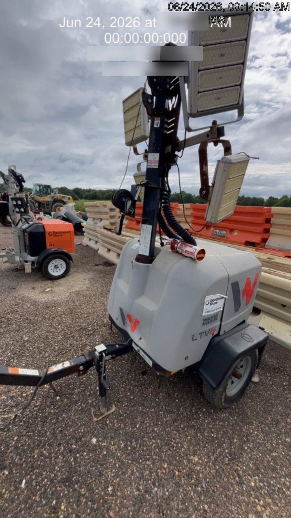 2019 Wacker Neuson LTV6K-LED LTV6K Light Tower, LED 300W, Telematics EQ SH Kubota