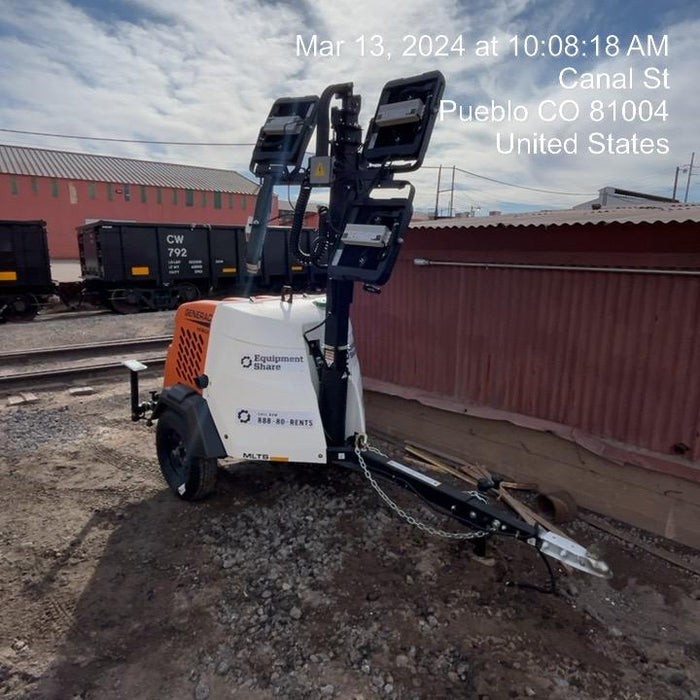 2023 Generac MLT2 Diesel, Flex Switch 120V Input, Powerzone Controller, 
(4) 320W LED Lights, 4kW Generator, 39.9 Gal Fuel Tank, 2" Ball, T3