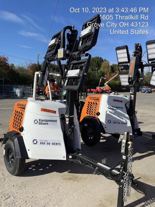 2023 Generac MLT2 Diesel, Flex Switch 120V Input, Powerzone Controller, 
(4) 320W LED Lights, 4kW Generator, 39.9 Gal Fuel Tank, 2" Ball, T3