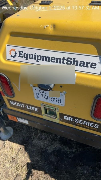 2021 Allmand NLV3GR (4) LED Light Fixture 350W, 23' Vertical Mast, 3kW Prime, Towable, Deep Sea L401, Leveling Jacks, Yanmar T4F 5.8hp