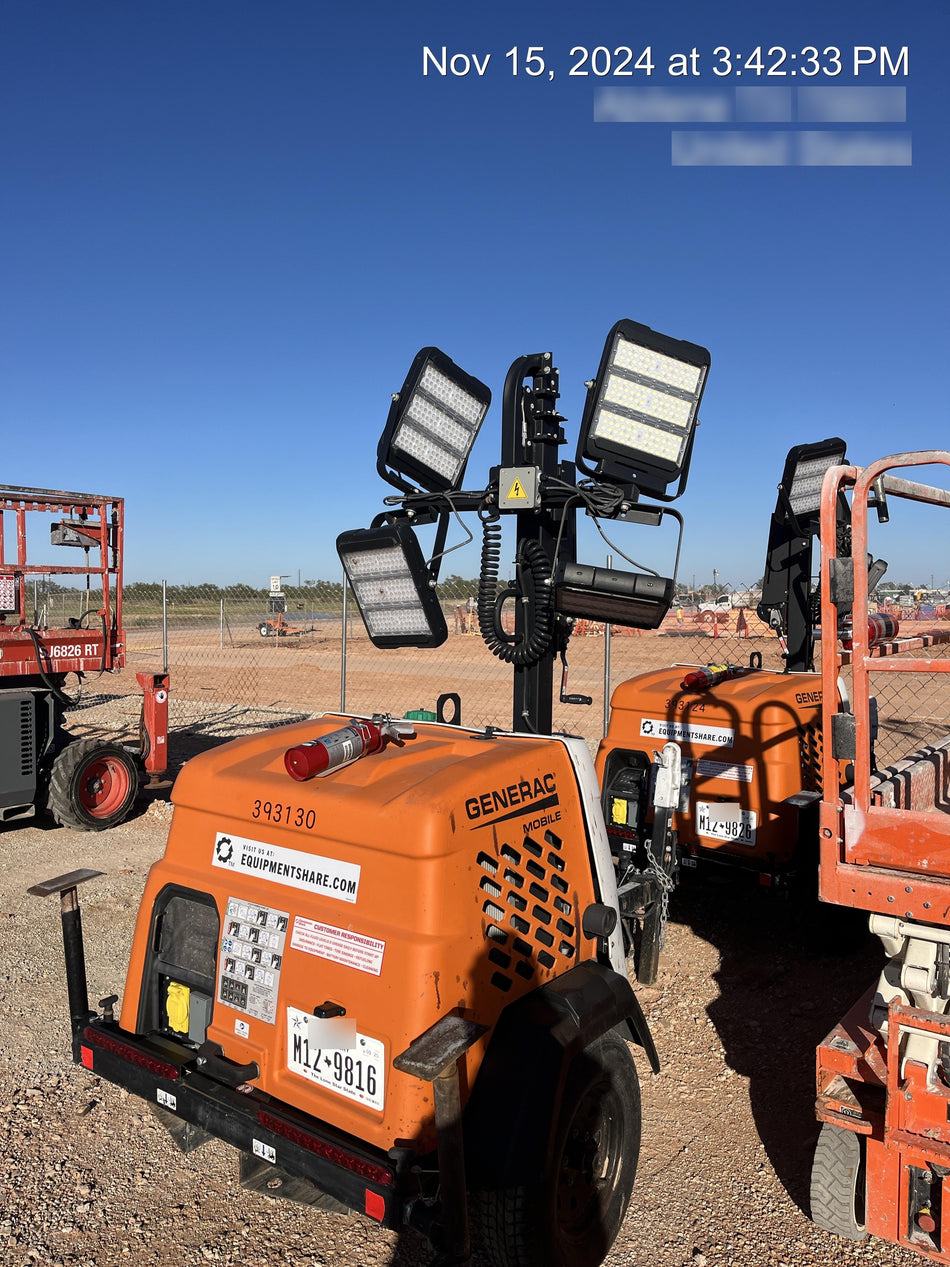 2024 Generac MLT2 Diesel, Flex Switch 120V Input, Powerzone Controller, 
(4) 320W LED Lights, 4kW Generator, 39.9 Gal Fuel Tank, 2" Ball, T3