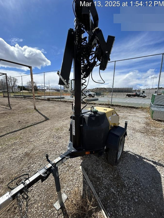 2021 Allmand NLV3GR (4) LED Light Fixture 350W, 23' Vertical Mast, 3kW Prime, Towable, Deep Sea L401, Leveling Jacks, Yanmar T4F 5.8hp