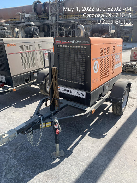 2021 Lincoln Electric Vantage 549X Ready Pak 3, ORANGE (includes trailer, cable rack, fender light kit)