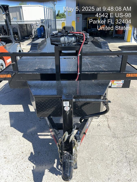 2024 TEXAS PRIDE TRAILERS 21' Lowboy Gravity Tilt Bed 14K Bumper Pull Trailer