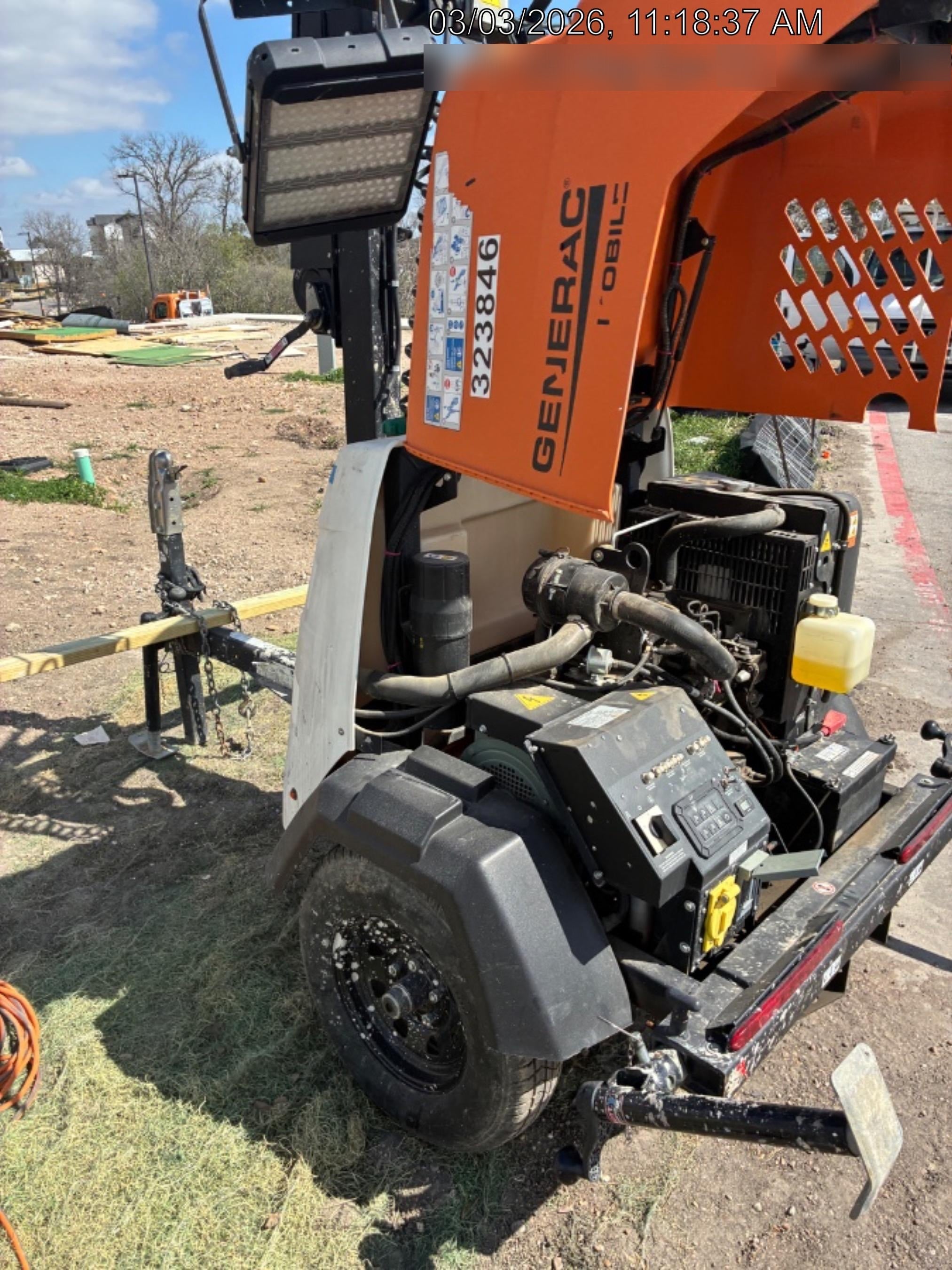 2023 Generac MLT2 Diesel, Flex Switch 120V Input, Powerzone Controller, (4) 320W LED Lights, 4kW Generator, 39.9 Gal Fuel Tank, 2" Ball, T3