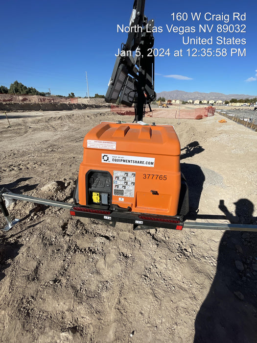 2023 Generac MLT2 Diesel, Flex Switch 120V Input, Powerzone Controller, 
(4) 320W LED Lights, 4kW Generator, 39.9 Gal Fuel Tank, 2" Ball, T3