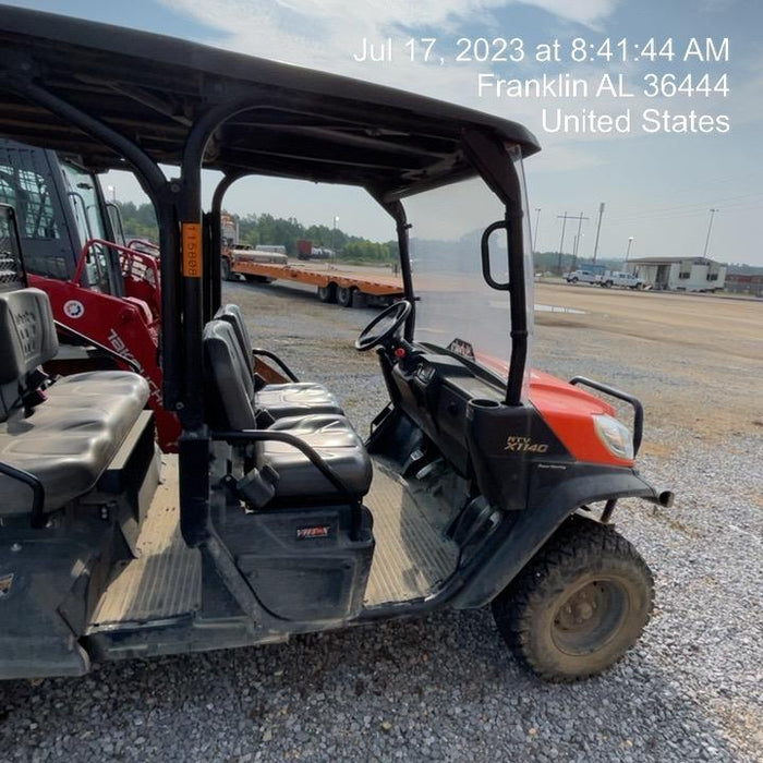 2020 Kubota RTV-X1140W-H 4wd Utility Cart, 4 Seat, Diesel, LED Strobe, Windshield Tempered Glass, Plastic Canopy, Wire Harness Kit, Backup Alarm