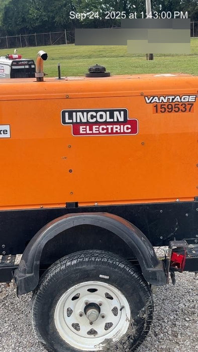 2021 Lincoln Electric Vantage 322 Vantage 322 Ready Pak 3 w/ Decals, ORANGE (includes trailer, cable rack, fender light kit) NO Telematics