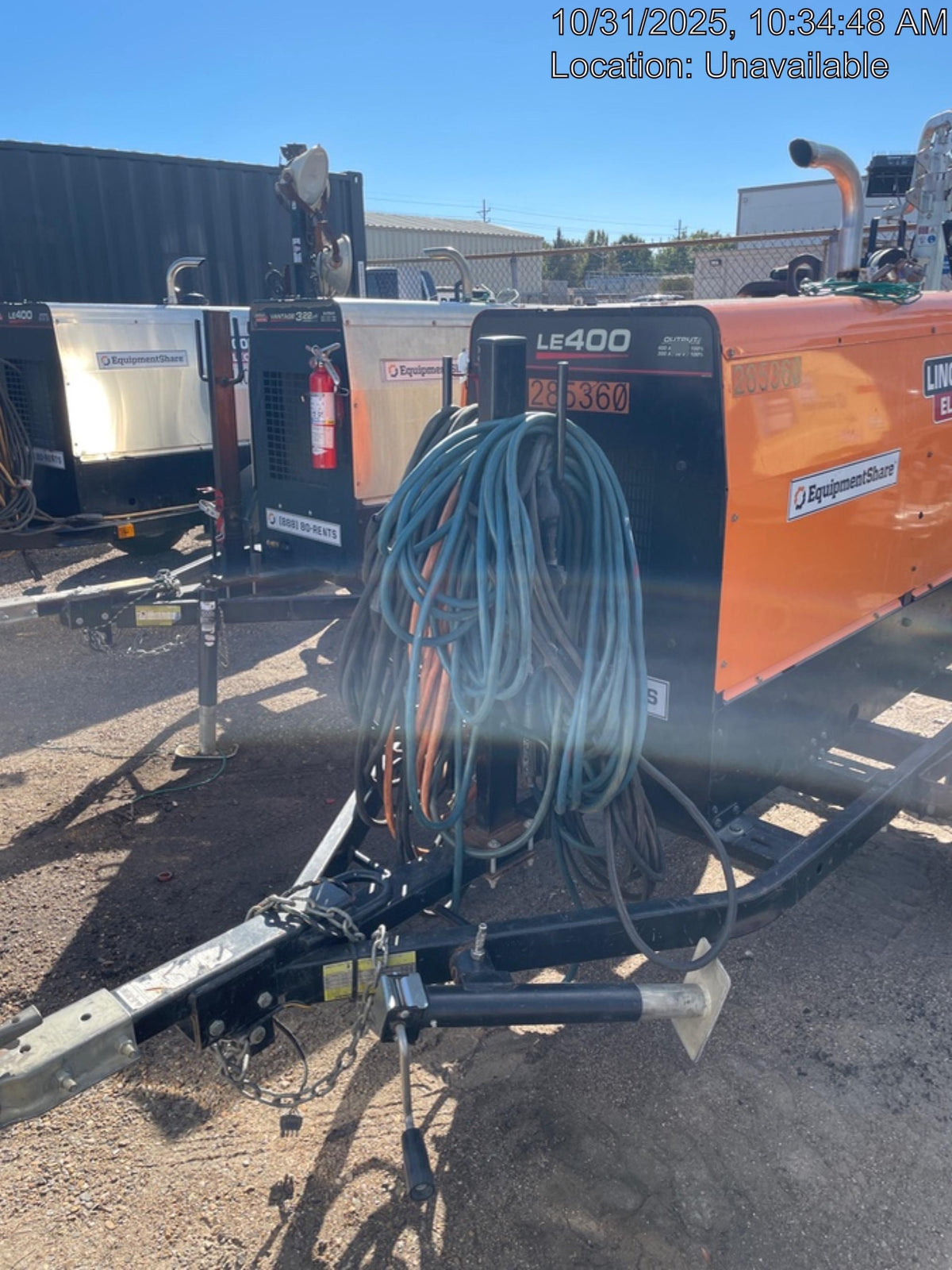 2022 Lincoln Electric LE400 Kubota V1505, Trlr, Cable Rack, Light Kit, ES Decals, T3