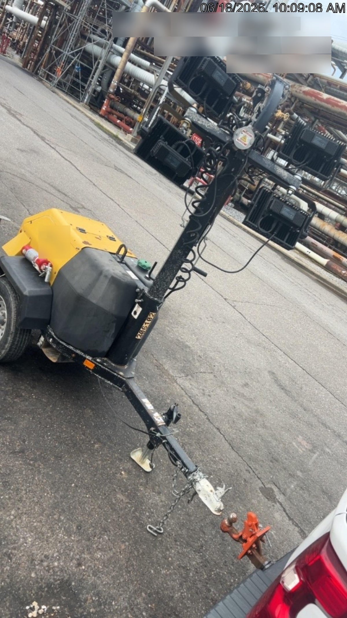 2022 Allmand NLV3GR (4) LED Light Fixture 350W, 23' Vertical Mast, 3kW Prime, Towable, Deep Sea L401, Leveling Jacks, Yanmar T4F 5.8hp