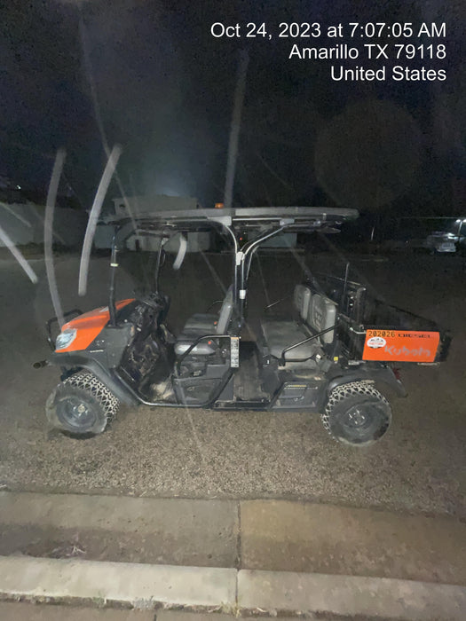 2022 Kubota RTV-X1140W-H Plastic Canopy, Windshield Acrylic Clear, LED Strobe Light, Wire Harness Kit, Back up Alarm