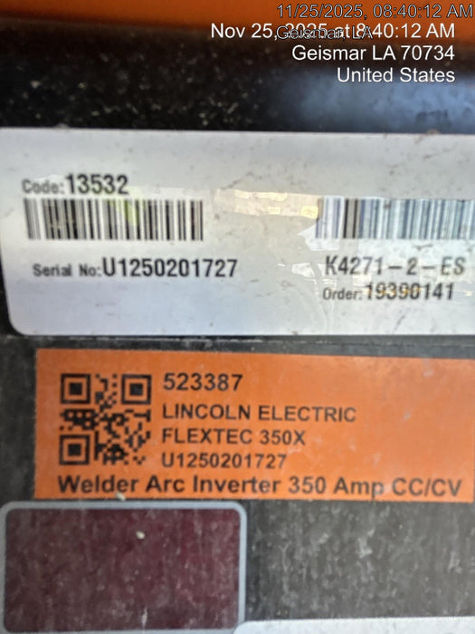2025 LINCOLN ELECTRIC FLEXTEC 350X