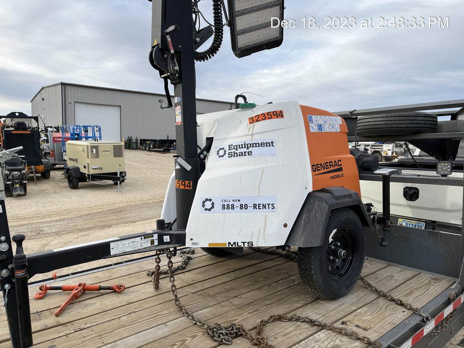 2023 Generac MLT2 Diesel, Flex Switch 120V Input, Powerzone Controller, (4) 320W LED Lights, 4kW Generator, 39.9 Gal Fuel Tank, 2" Ball, T3