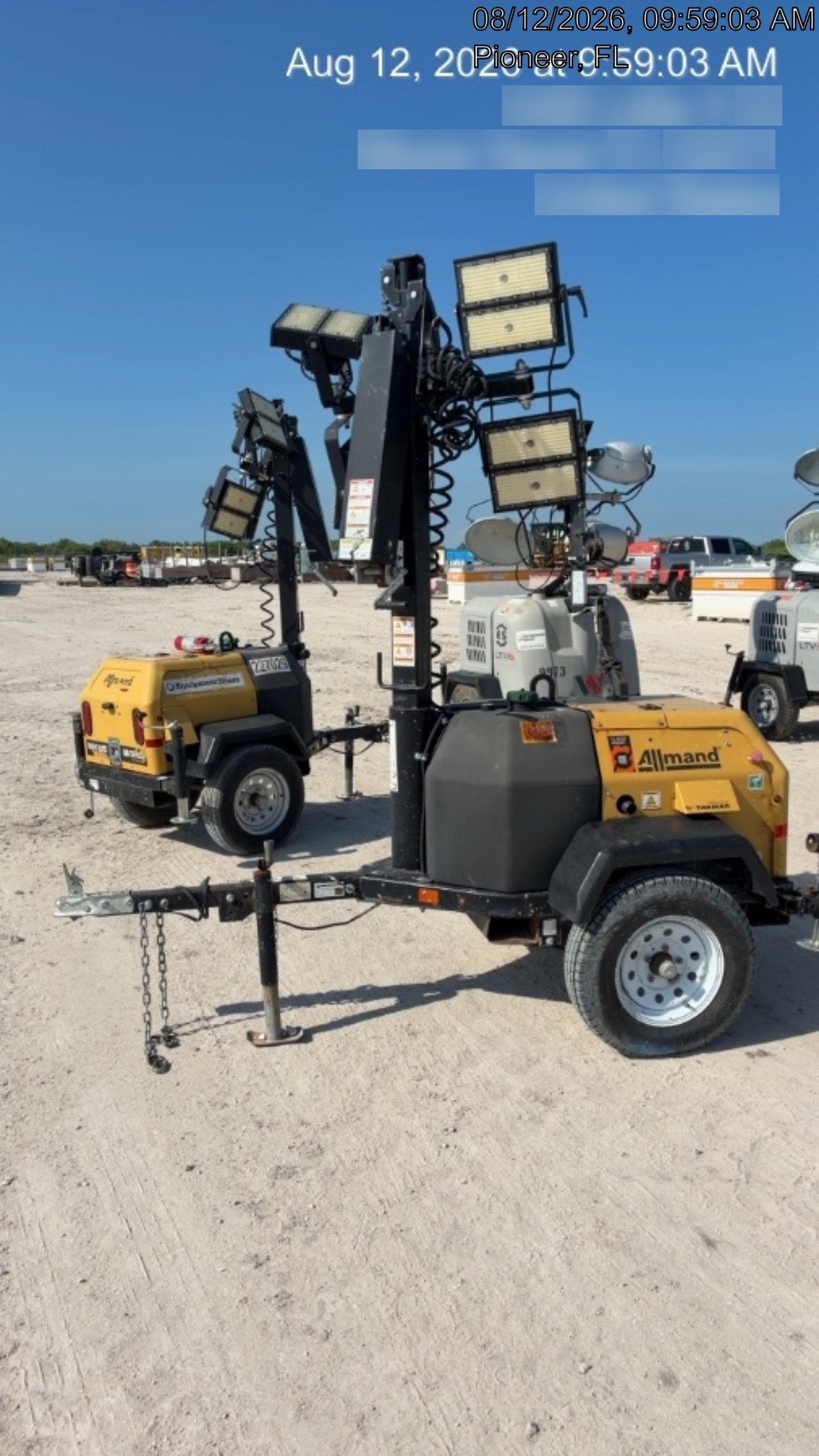 2019 Wacker Neuson LTV6L-MH Wacker Neuson LTV6L Mobile Light Tower w/Fuel Level Sensor Installed