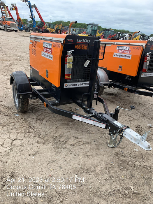 2022 Lincoln Electric LE400 Kubota V1505, Trlr, Cable Rack, Light Kit, ES Decals, T3