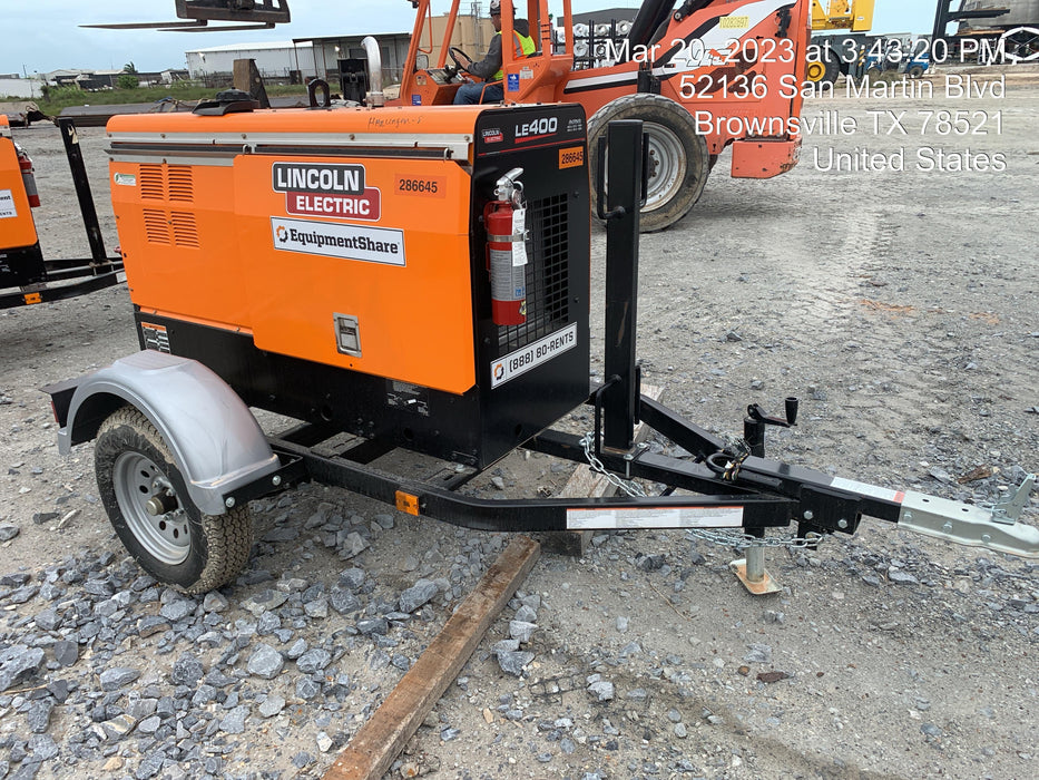 2022 Lincoln Electric LE400 Kubota V1505, Trlr, Cable Rack, Light Kit, ES Decals, T3