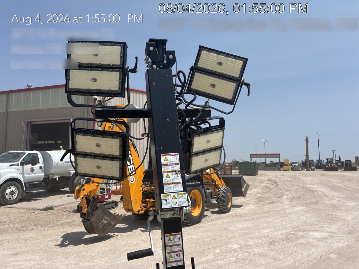 Allmand NLV3GR (4) LED Light Fixture 350W, 23' Vertical Mast, 3kW Prime, Towable, Deep Sea L401, Leveling Jacks, Yanmar T4F 5.8hp