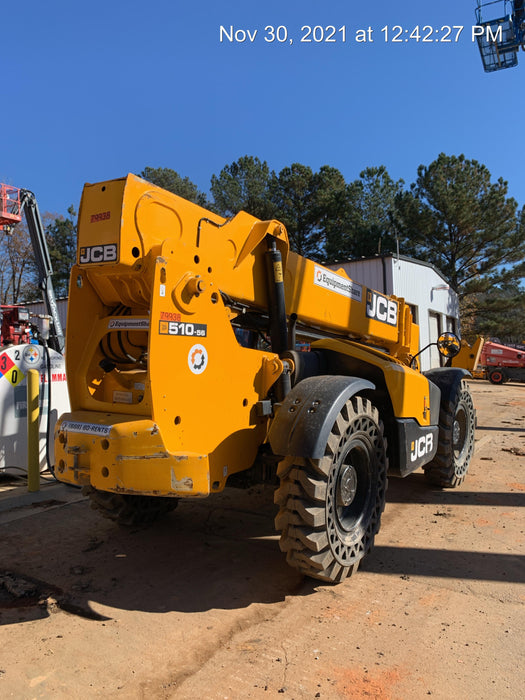 2020 JCB 510-56 Canopy, Solid Tires, Work Lights, Beacon, Aux Hydraulics, Back up Alarm, Lifting Eye, ES Decals