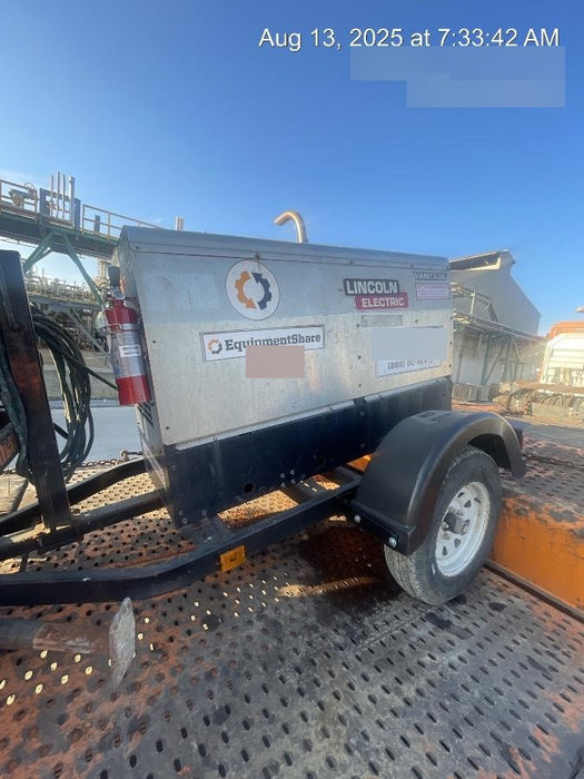 2019 Lincoln Electric Vantage 322 Welder Ready-Pak 3, Two wheel trailer, Fender and Light kit, Cable Rack