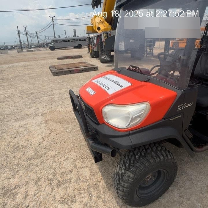Kubota RTV-X1140W-H Canopy, 4-Seater, Diesel, Windshield Acrylic Clear, Strobe Light, Backup Alarm