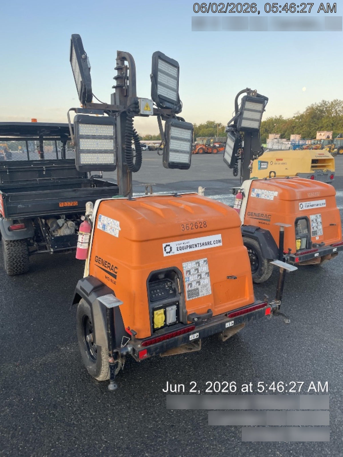 2023 Generac MLT2 Diesel, Flex Switch 120V Input, Powerzone Controller, 
(4) 320W LED Lights, 4kW Generator, 39.9 Gal Fuel Tank, 2" Ball, T3
