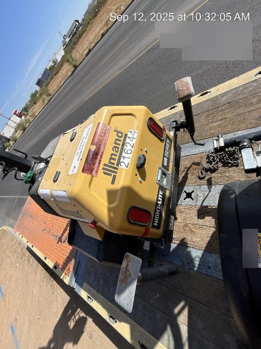 2022 Allmand NLV3GR (4) LED Light Fixture 350W, 23' Vertical Mast, 3kW Prime, Towable, Deep Sea L401, Leveling Jacks, Yanmar T4F 5.8hp