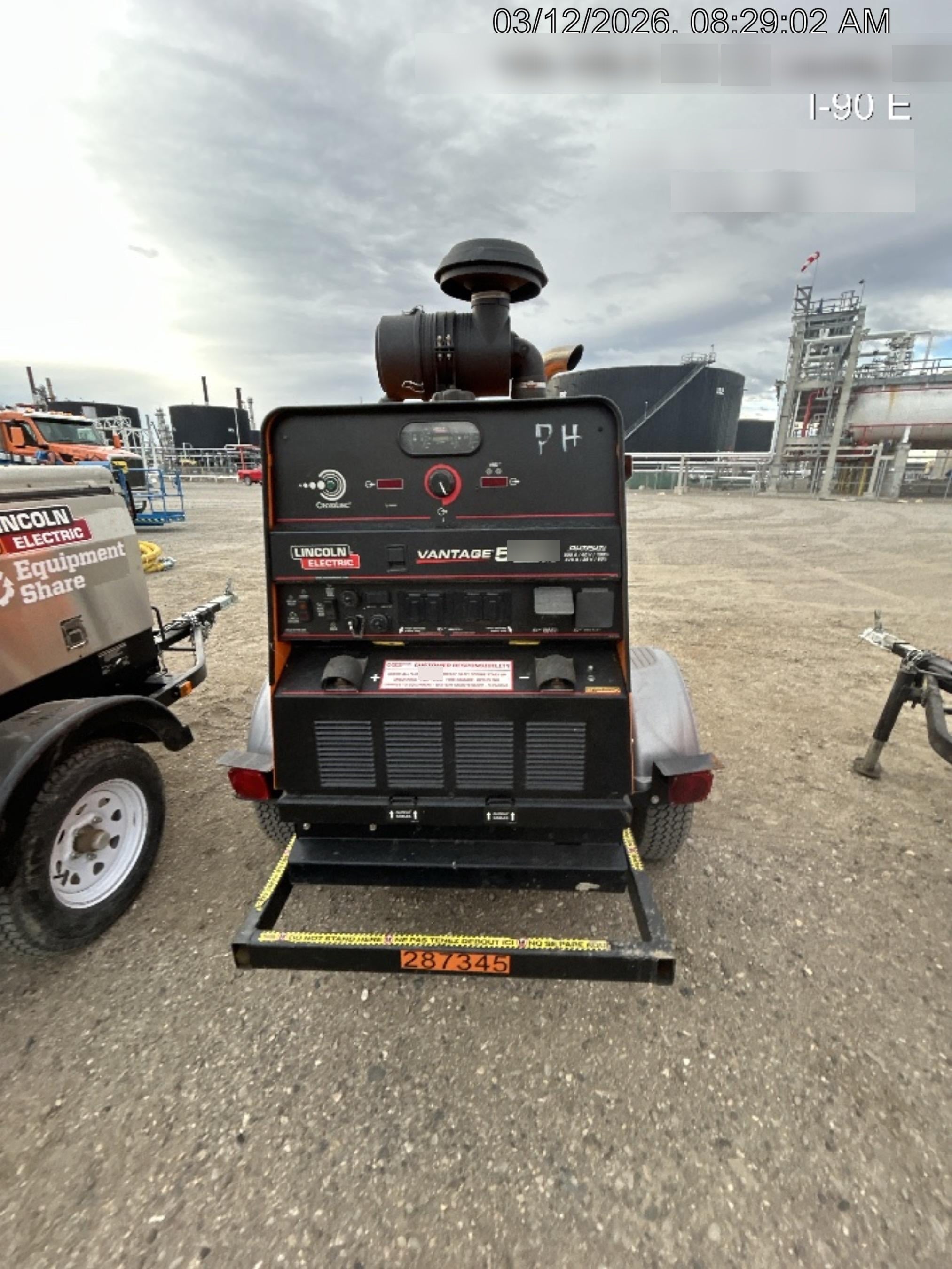 2022 Lincoln Electric Vantage 549X Crosslink Technology, Trailer Mounted, ES Decals, T3