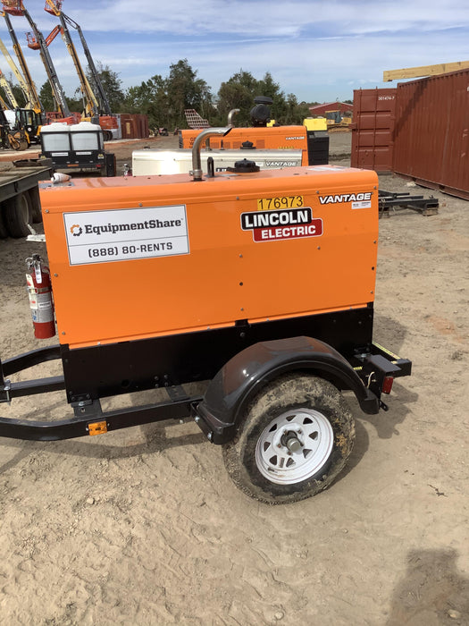 2021 Lincoln Electric Vantage 322 Vantage 322 Ready Pak 3 w/ Decals, ORANGE (includes trailer, cable rack, fender light kit) NO Telematics