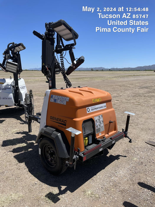 2024 Generac MLT2 Diesel, Flex Switch 120V Input, Powerzone Controller, 
(4) 320W LED Lights, 4kW Generator, 39.9 Gal Fuel Tank, 2" Ball, T3