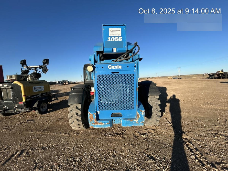 2019 Genie GTH-1056 6' Forks* Genie GTH-1056 w/Enclosed Cab w/HVAC, Work Lights, Solid Tires, Beacon, 60" Carriage and Forks