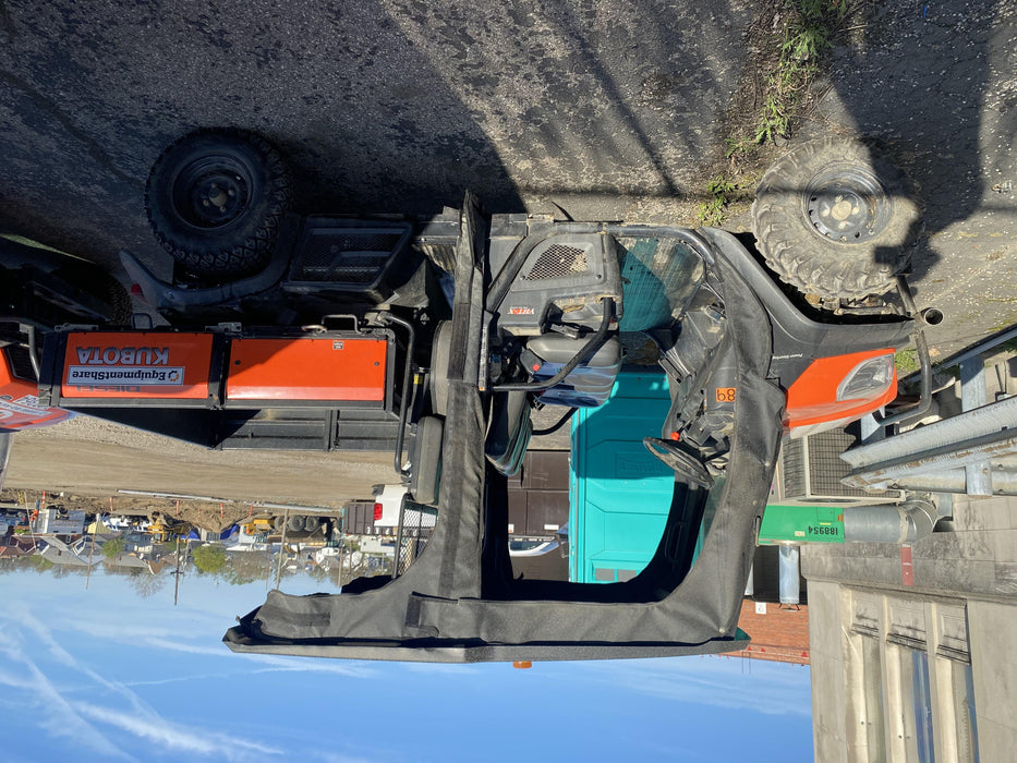 Kubota RTV-X1140W-H 4WD utility cart -LED strobe -Windshield tempered glass -Plastic canopy -Wire harness kit -Backup alarm