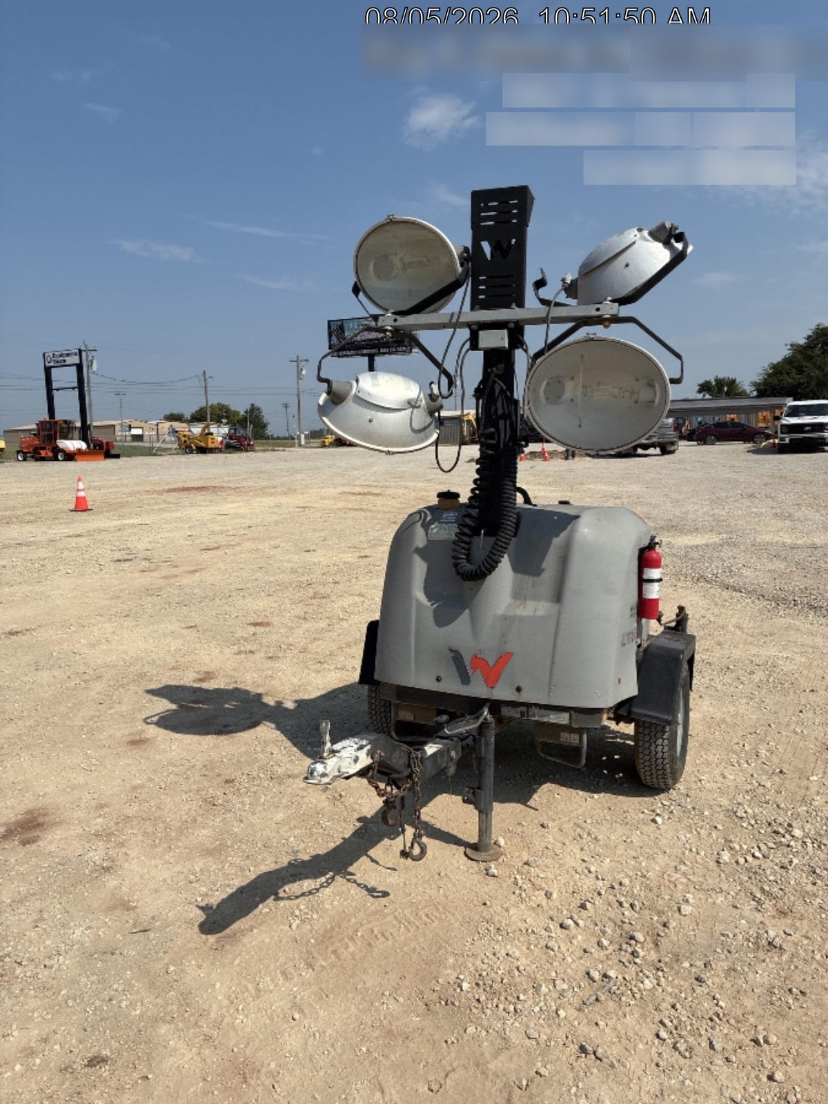 2019 Wacker Neuson LTV6L-MH Wacker Neuson LTV6L Mobile Light Tower w/Fuel Level Sensor Installed