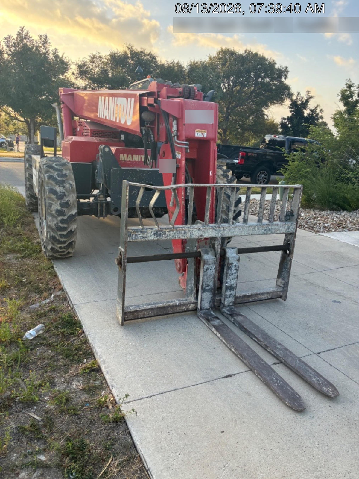 2019 Manitou MTA8044 MTA 8044 - 74 HP T4, Canopy, Worklights/Strobe, Beacon, 66" Carriage, 48" Forks, Solid Tires, Lift Hook, Aux Hydraulics