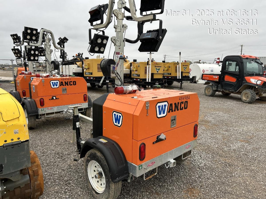 2025 Wanco WLTT-4MM4K Diesel, Mitsubishi L2E, 9.0HP @1800 rpm, Deep Sea Controller, Shore Power Plug, Auto Start, (4) 350W LED Floodlights, 4kW Generator, 60 Gal Fuel Tank, 2" Ball, T3