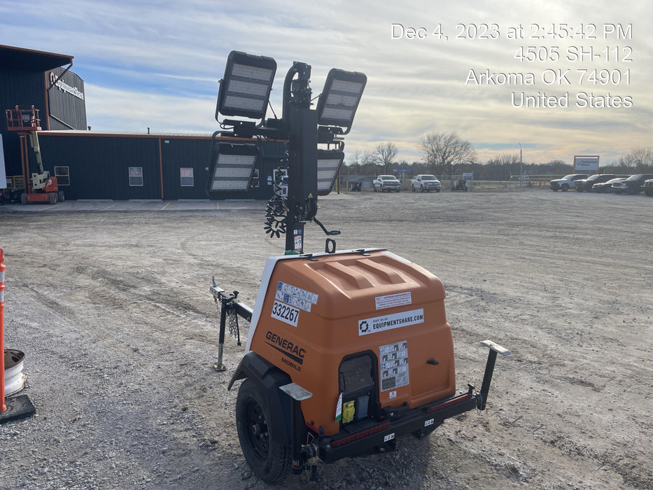 2023 Generac MLT2 Diesel, Flex Switch 120V Input, Powerzone Controller, (4) 320W LED Lights, 4kW Generator, 39.9 Gal Fuel Tank, 2" Ball, T3