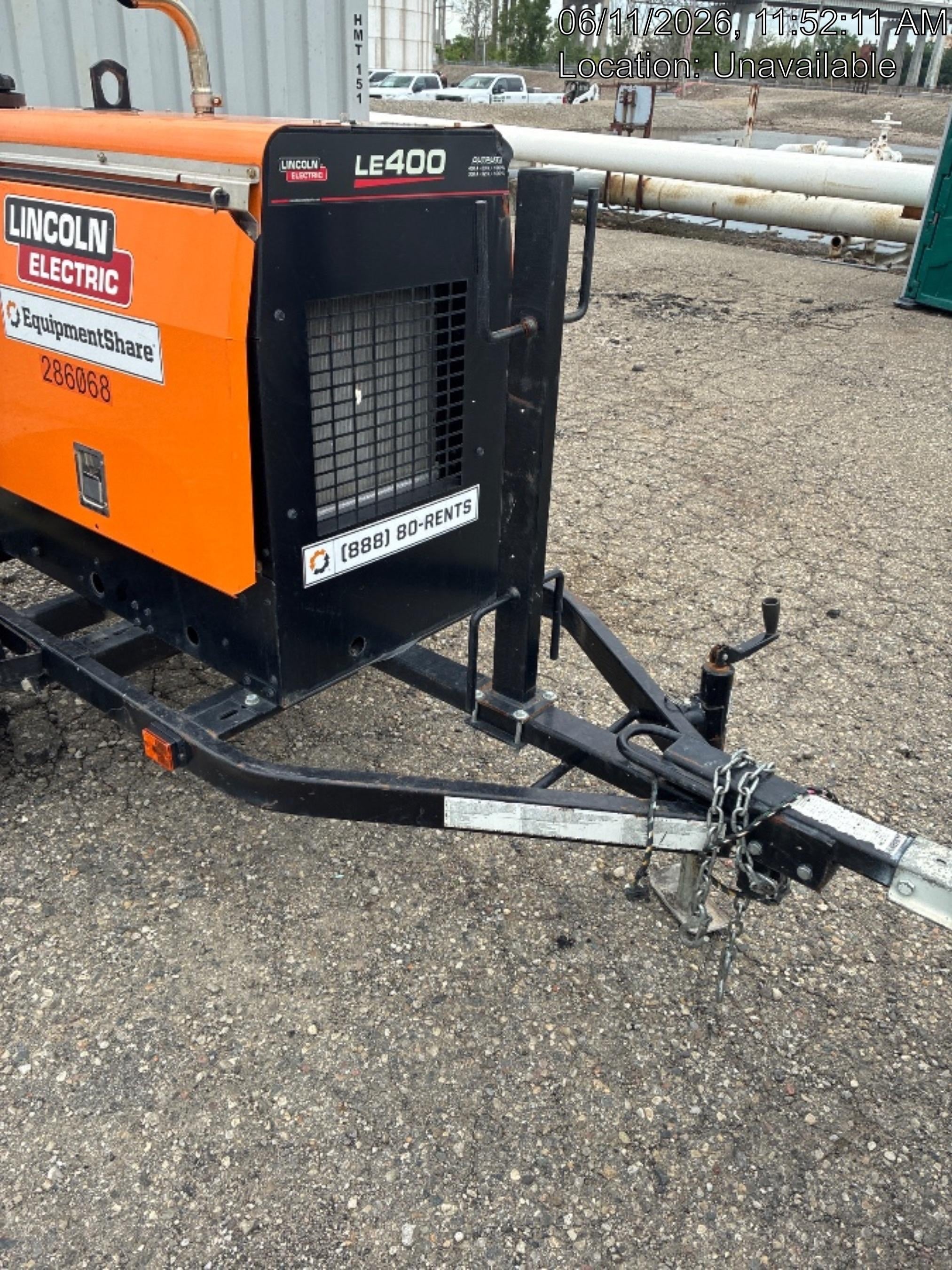 2022 Lincoln Electric LE400 Kubota V1505, Trlr, Cable Rack, Light Kit, ES Decals, T3