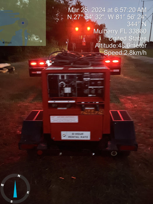 2023 Shindaiwa DGW400MDL Kubota D902 Engine, 23 HP, Dual Op Welder, Wire, Arc, Droop Stick, Tig, and CC Stick Functionality, Simulphase, 3 Phase and 1 Phase Gen Output, Single Axle NB Trlr, Slr Trckl Chrg 12V 12W, Fire Ext