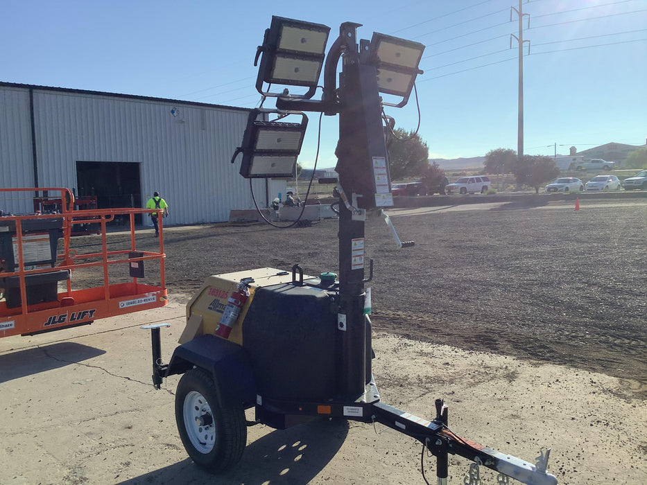 2021 Allmand NLV3GR (4) LED Light Fixture 350W, 23' Vertical Mast, 3kW Prime, Towable, Deep Sea L401, Leveling Jacks, Yanmar T4F 5.8hp