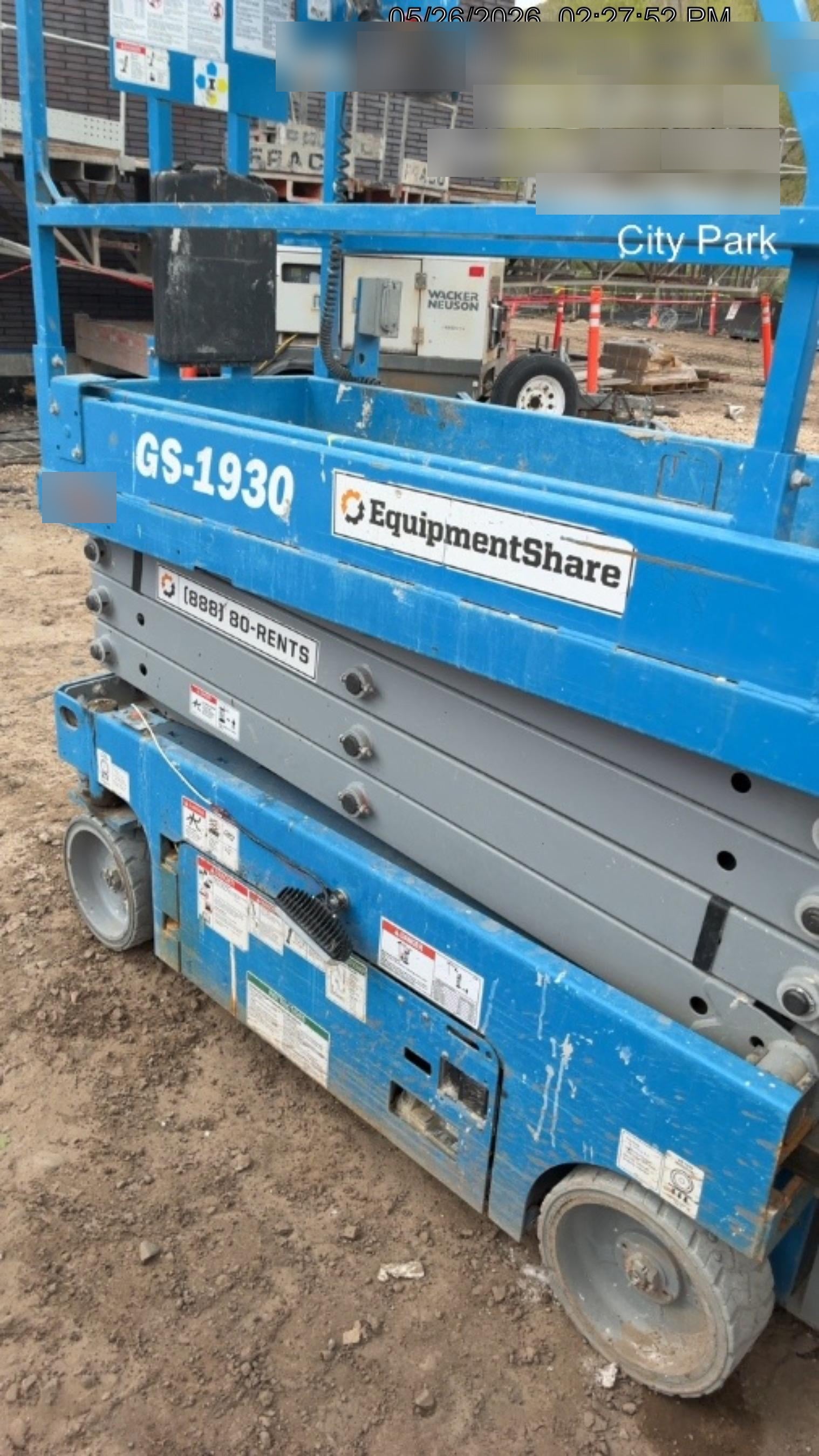 2019 Genie GS-1930 Fixed rails with chain Entry