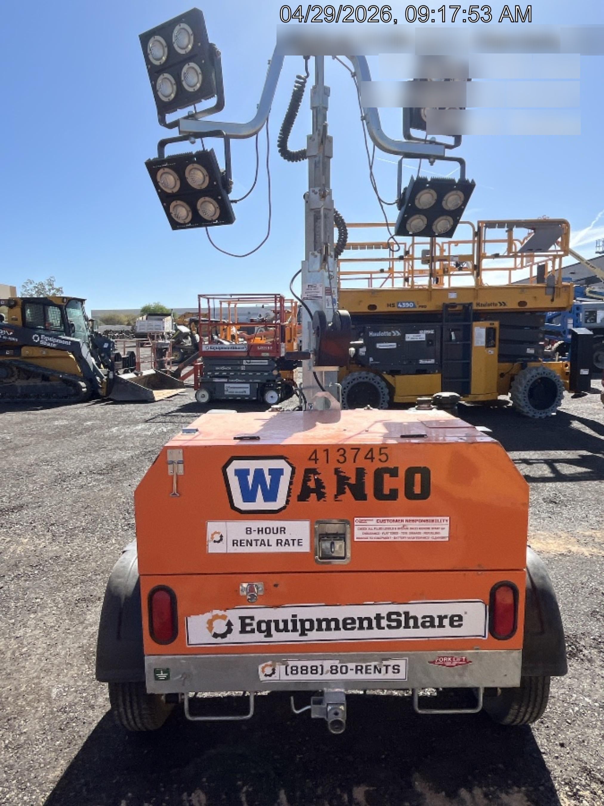 2024 Wanco WLTT-4MM4K Diesel, Deep Sea Controller, Shore Power Plug, Auto Start, (4) 350W LED Floodlights, 4kW Generator, 60 Gal Fuel Tank, 2" Ball, T3