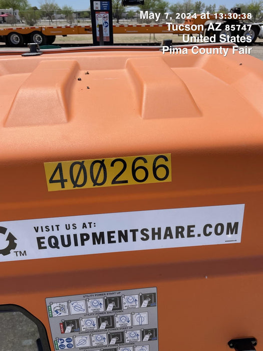 2024 Generac MLT2 Diesel, Flex Switch 120V Input, Powerzone Controller, 
(4) 320W LED Lights, 4kW Generator, 39.9 Gal Fuel Tank, 2" Ball, T3