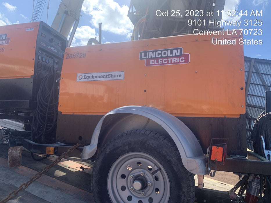 2022 Lincoln Electric LE400 Kubota V1505, Trlr, Cable Rack, Light Kit, ES Decals, T3