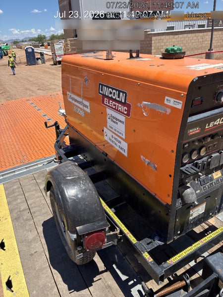 2023 Lincoln Electric LE400 Kubota V1505, Trlr, Cable Rack, Light Kit, ES Decals, T3