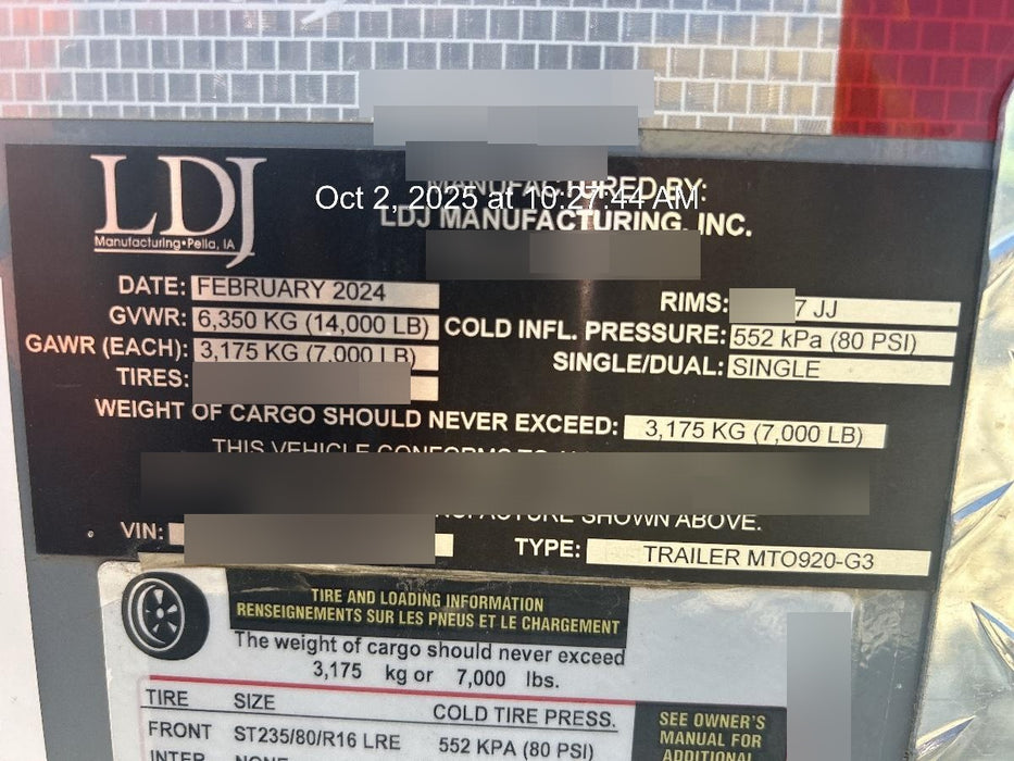 2024 THUNDER CREEK MTO920