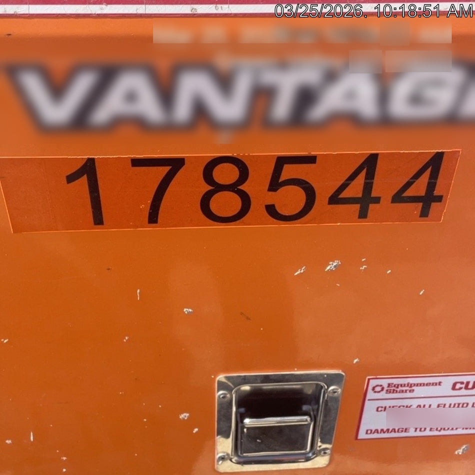 2021 Lincoln Electric Vantage 322 Vantage 322 Ready Pak 3 w/ Decals, ORANGE (includes trailer, cable rack, fender light kit) NO Telematics