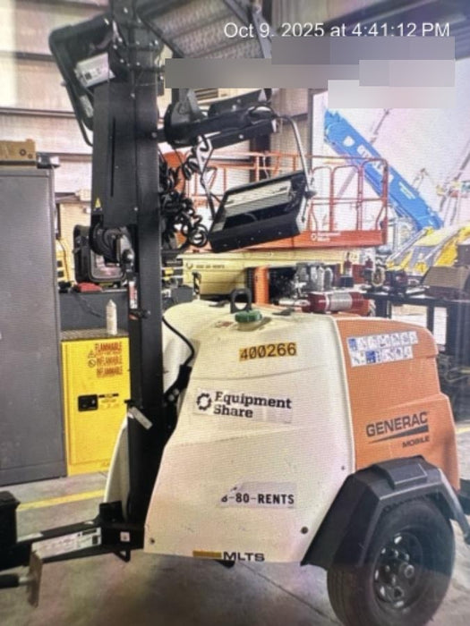 2024 Generac MLT2 Diesel, Flex Switch 120V Input, Powerzone Controller, 
(4) 320W LED Lights, 4kW Generator, 39.9 Gal Fuel Tank, 2" Ball, T3